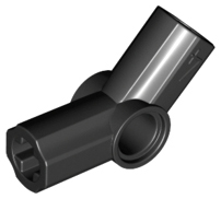 Technic Axle and Pin Connector Angled #4 - 135° in Black