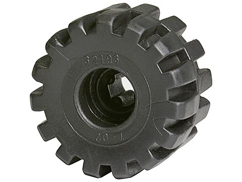 Wheel Flat with Axle hole in Black
