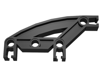 Znap Beam 8, 4 Holes, 3 Bends, Curved in Black
