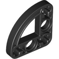 Technic Beam 3 x 3 L-Shape with Quarter Ellipse Thin in Black