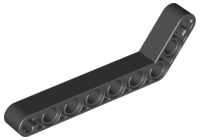 Technic Beam 1 x 9 Bent (7 - 3) Thick in Black