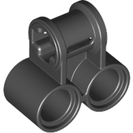 Technic Axle and Pin Connector Perpendicular Double in Black