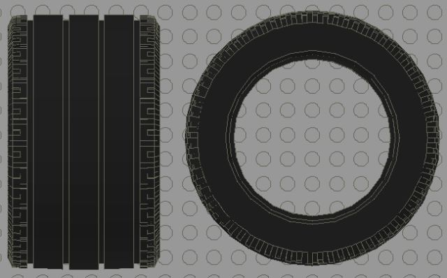 Tyre 81.8 x 50 Technic Racing Large in Black