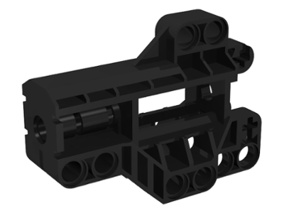 Technic Pin Connector Block 7 x 3 in Black