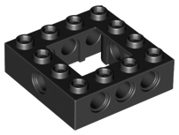 Technic Brick 4 x 4 with 2 x 2 Opening in Black