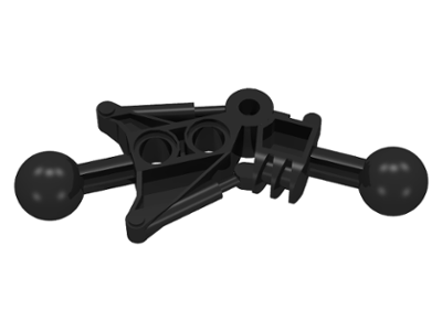 Large Figure Skeletal, Limb, Angular with 2 Ball Joints, and 2 Holes (Toa) in Black