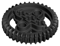 Technic Gear 36 Tooth Double Bevel in Black