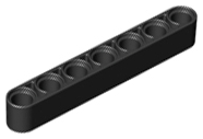 Technic Beam 1 x 7 Thick in Black