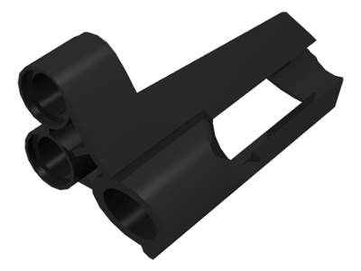 Technic Panel Fairing # 6 Small Short, Large Hole, Side B in Black