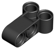 Technic Pin Connector Perpendicular Long in Black