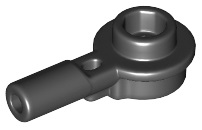 Plate Special Round 1 x 1 with Hollow Stud and Horizontal Bar 1L in Black