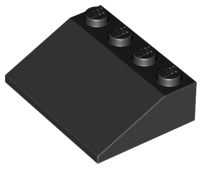 Brick Sloped 33° 3 x 4 in Black