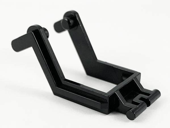 Construction Vehicle Bucket Arm, Small - 2 x 6 x 2 in Black