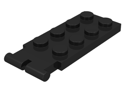 Hinge Plate 2 x 4 - Male (Digger Bucket Holder) in Black