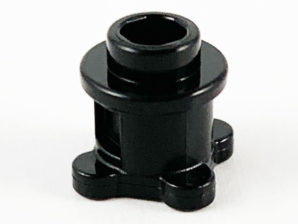 Belville / Scala, Brick Round 1 x 1 x 2/3 Round in Black