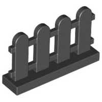 Picket Fence 1 x 4 x 2 in Black