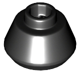 Cone 1 1/2 x 1 1/2 x 2/3 in Black