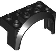 Wheel Arch, Mudguard 4 x 2 x 2 1/2 in Black