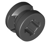 Wheel 8 x 6 with Slot in Black