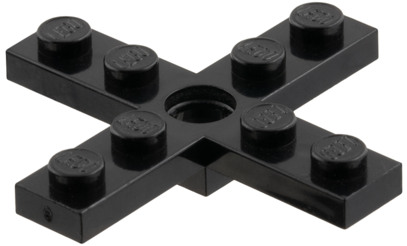 Propeller 4 Blade 5 Diameter with Hole for Rotor Holder in Black