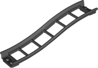 Vehicle Track, Roller Coaster Ramp Small, 3 Bricks Elevation in Black