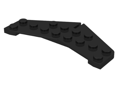 Wedge Plate 4 x 8 Tail in Black