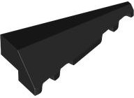 Brick Wedged, Sloped 2 x 5 Right in Black