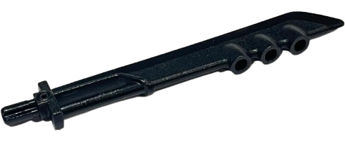 Large Figure Weapon Sword, 3 Bar Holes and Axle Hilt in Black