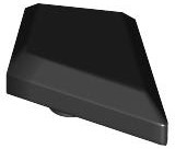 Tile Special 1 x 2 Diamond Plain in Black