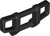 Grille Bar 1 x 4 x 1 2/3 Bull Bar, Rounded in Black