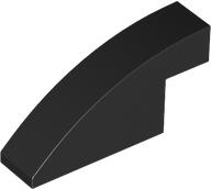 Brick Curved 1 x 4 x 1 2/3 No Studs in Black