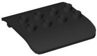 Duplo Train Cab Roof 4 x 4 with 2 x 4 Studs in Black