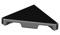Tile 45° Cut 2 x 2 (Triangle) in Black