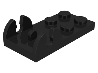 Hinge Plate 2 x 4 - Female (Digger Bucket Holder) in Black