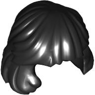 Hair Mid-Length Combed Behind Ear in Black