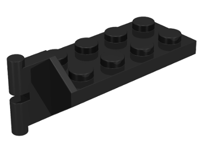 Hinge Plate 2 x 4 with Articulated Joint - Male in Black