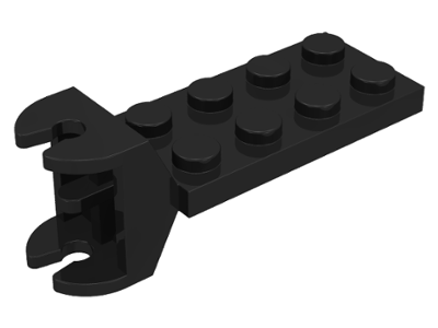 Hinge Plate 2 x 4 with Articulated Joint - Female in Black