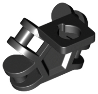 Minifig Neckwear Backplate with 4 Bars in Black
