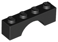 Brick Arch 1 x 4 in Black