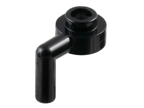 Plate Special Round 1 x 1 with Vertical Bar in Black