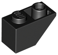 Brick Sloped Inverted 45° 2 x 1 in Black