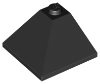 Brick Sloped 33° 3 x 3 Double Convex in Black
