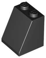 Brick Sloped 65° 2 x 2 x 2 with Bottom Tube in Black