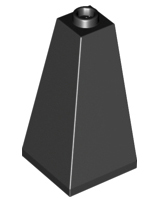 Brick Sloped 75° 2 x 2 x 3 Double Convex in Black