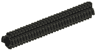 Technic Axle 4 Threaded in Black