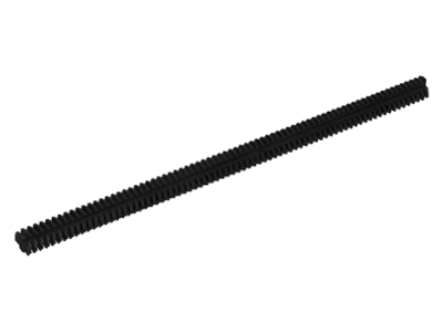 Technic Axle 10 Threaded in Black