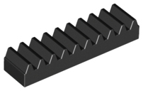 Technic Gear Rack 1 x 4 in Black