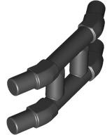 Bar, Parallel Angled with 2 Connecting Bars (Train Hinge) in Black
