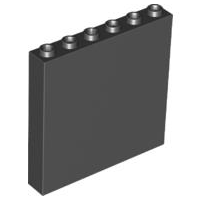 Brick 1 x 6 x 5 in Black