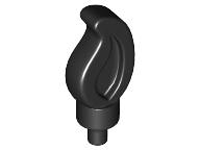 Wave / Flame Small with Pin in Black